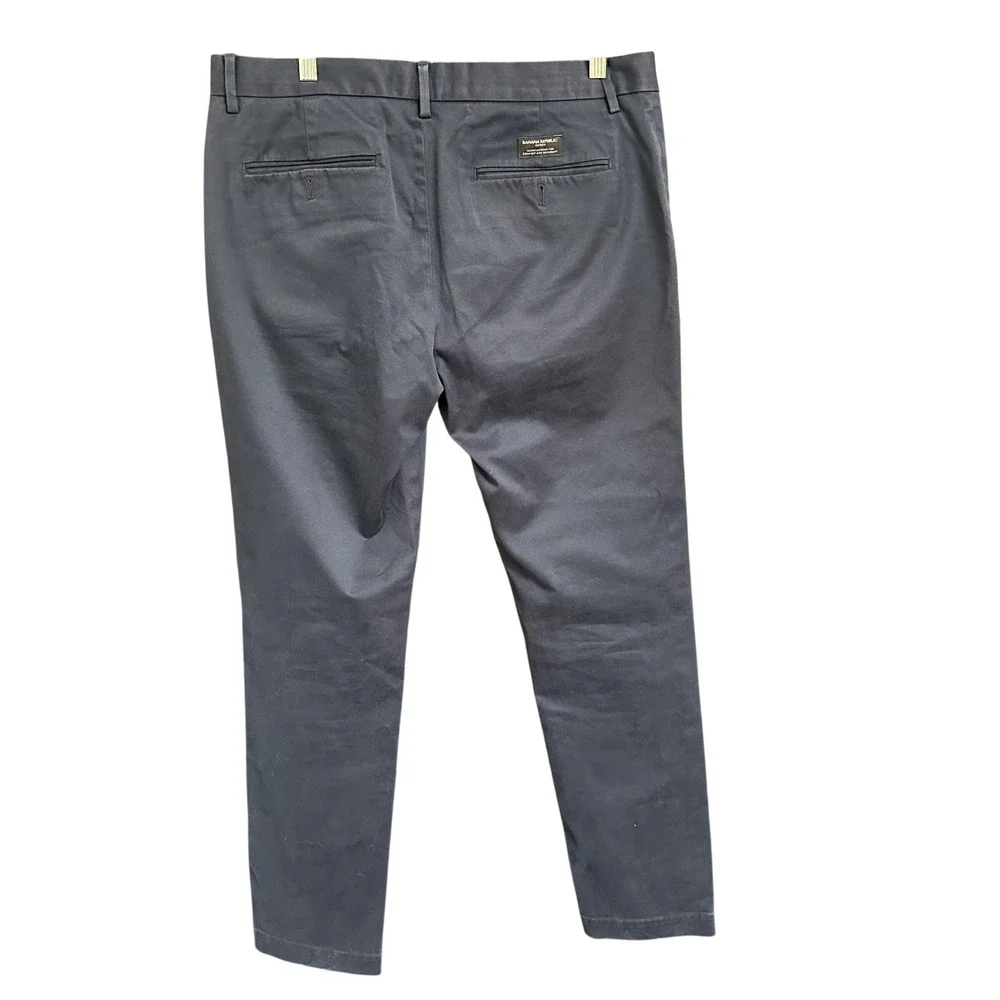Banana Republic Fulton Chino Navy Blue Slim Fit Stretch Pants 34x32 Casual‎ Work